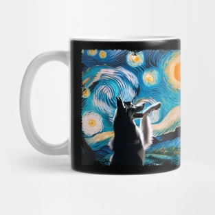 Siberian Huskies Starry Night Tee Triumph for Siberian Dog Admirers Mug